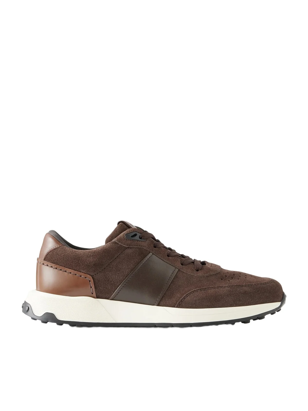 Leather-Trimmed Suede Sneakers - Men