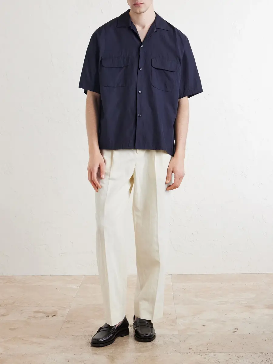 Kaptain Sunshine Tapered Cotton and Linen-Blend Trousers - Men | Thumbnail 2 Kaptain Sunshine Tapered Cotton and Linen-Blend Trousers - Men | Thumbnail 2