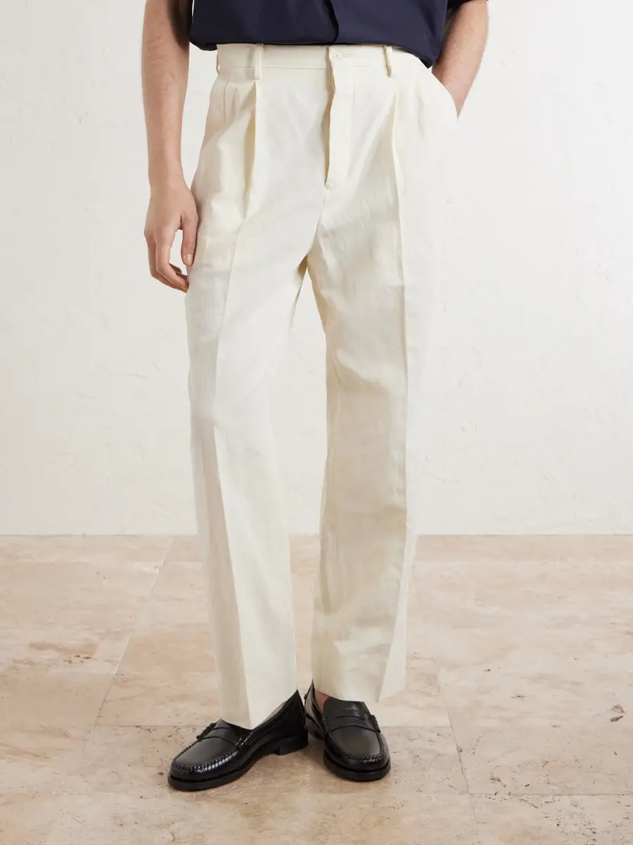 Kaptain Sunshine Tapered Cotton and Linen-Blend Trousers - Men | Thumbnail 3 Kaptain Sunshine Tapered Cotton and Linen-Blend Trousers - Men | Thumbnail 3