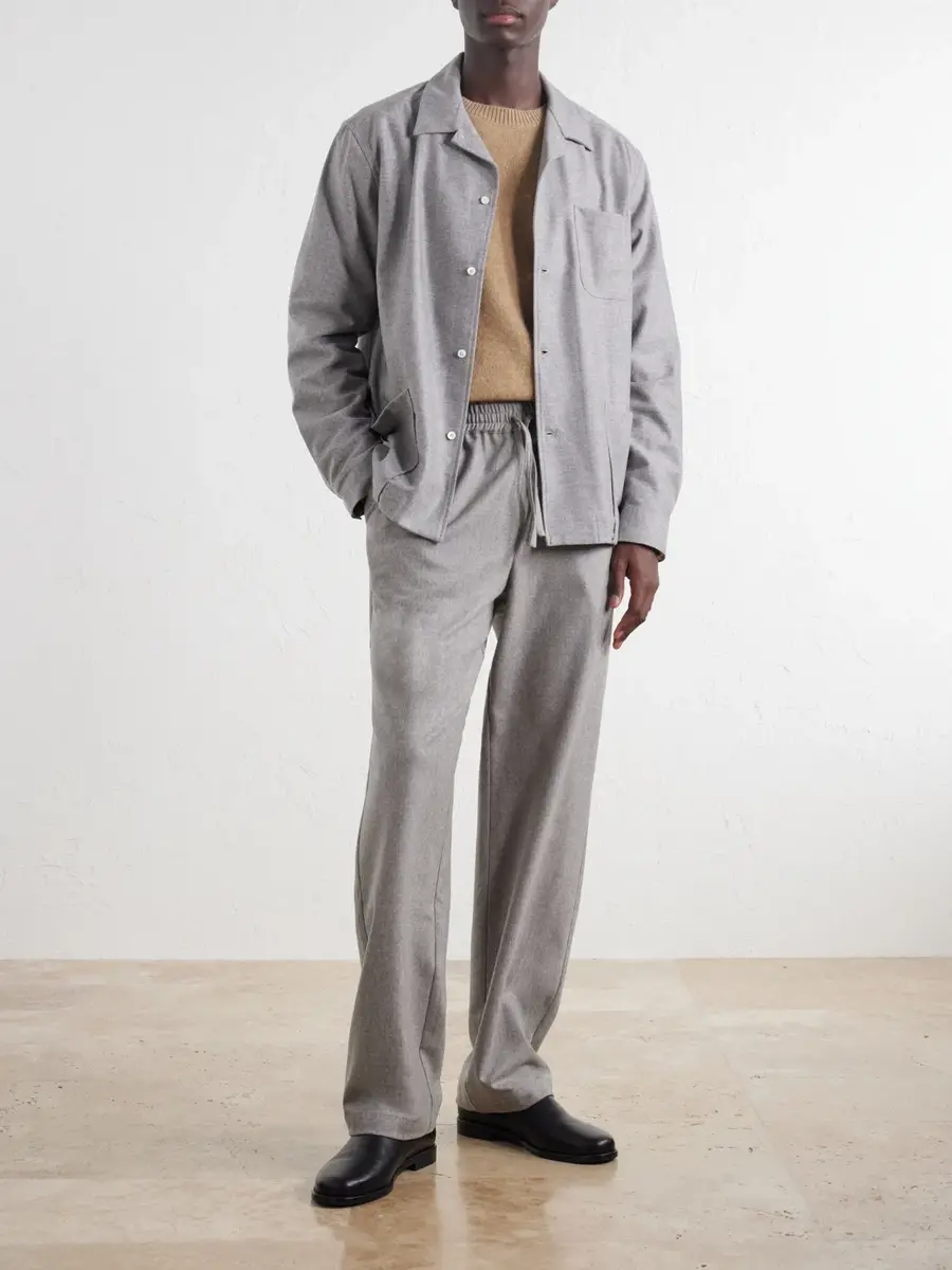 De Bonne Facture Tapered Virgin Wool Drawstring Trousers - Men | Thumbnail 2
