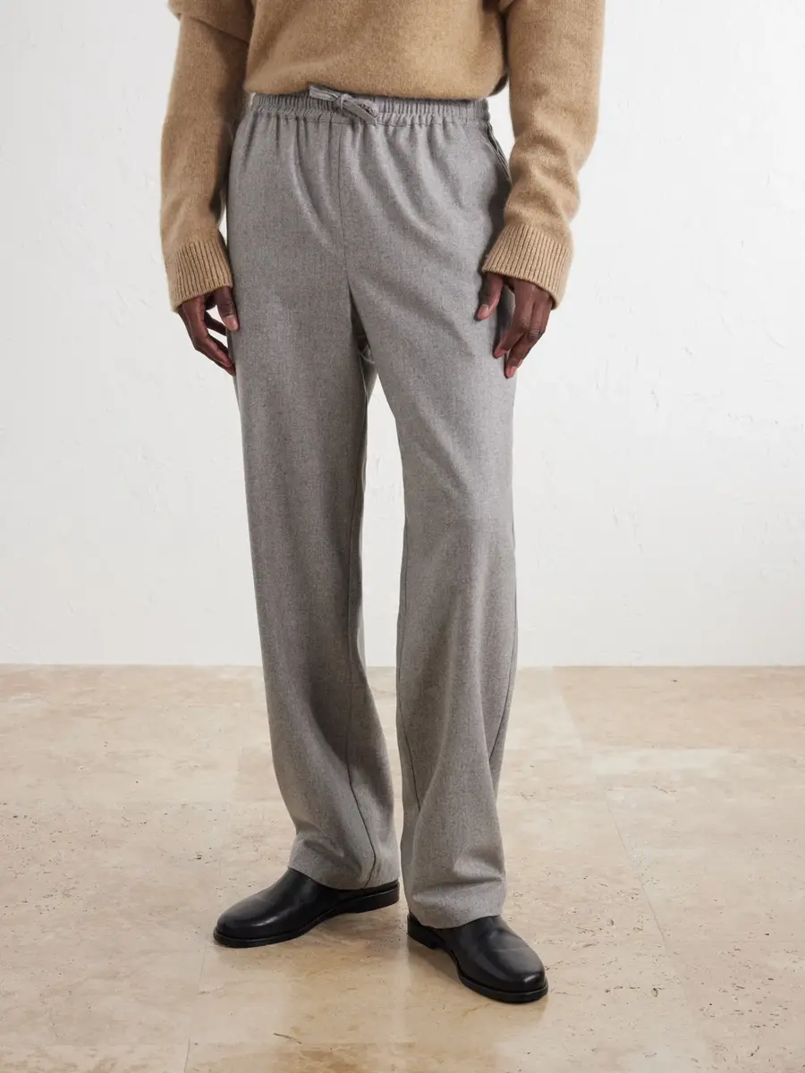 De Bonne Facture Tapered Virgin Wool Drawstring Trousers - Men | Thumbnail 3