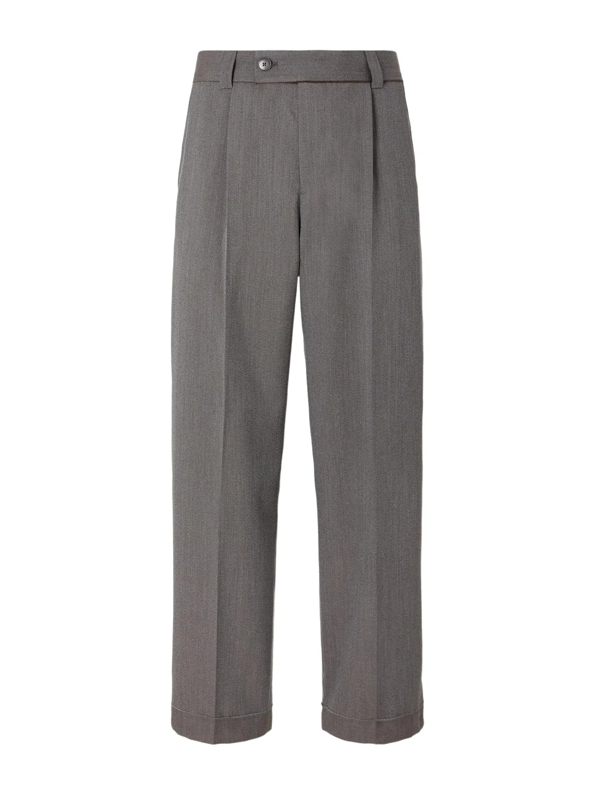Patch Straight-Leg Wool-Twill Trousers - Men