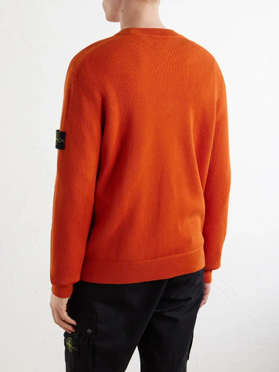 Stone Island Ribbed Organic Cotton Sweater - Men | Thumbnail 4