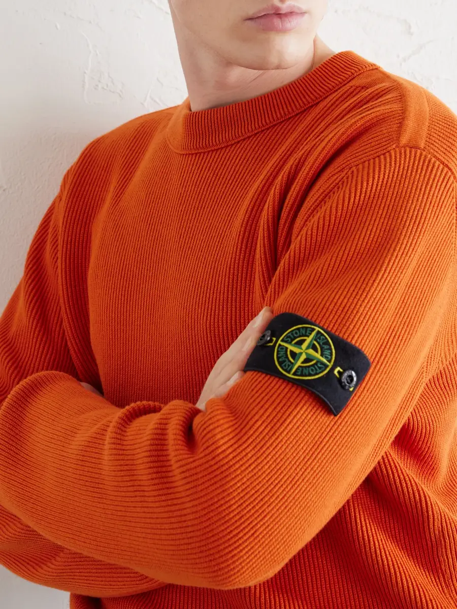 Stone Island Ribbed Organic Cotton Sweater - Men | Thumbnail 5