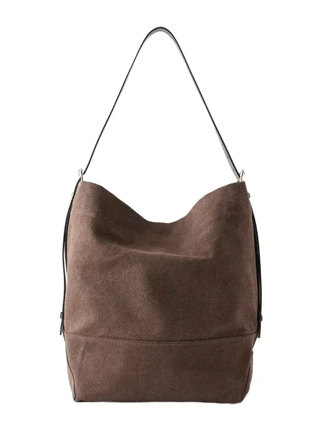 Leather-Trimmed Canvas Tote Bag - Men Leather-Trimmed Canvas Tote Bag - Men