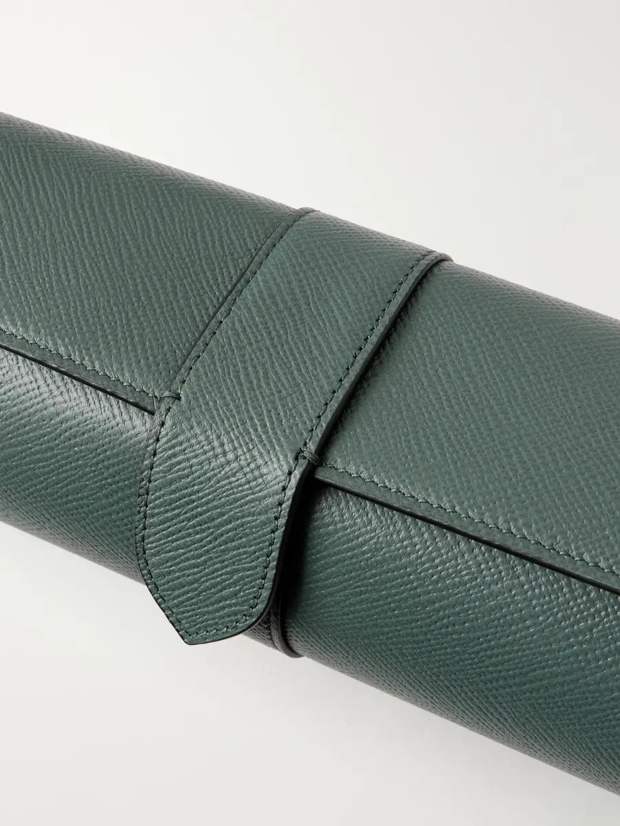 Smythson Full-Grain Leather Watch Roll - Men | Thumbnail 4
