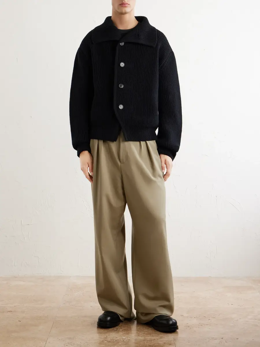 Dries Van Noten Shawl-Collar Ribbed Wool Cardigan - Men | Thumbnail 2 Dries Van Noten Shawl-Collar Ribbed Wool Cardigan - Men | Thumbnail 2