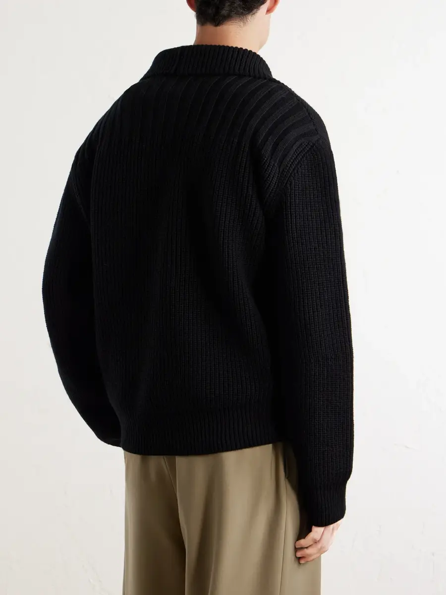 Dries Van Noten Shawl-Collar Ribbed Wool Cardigan - Men | Thumbnail 4 Dries Van Noten Shawl-Collar Ribbed Wool Cardigan - Men | Thumbnail 4