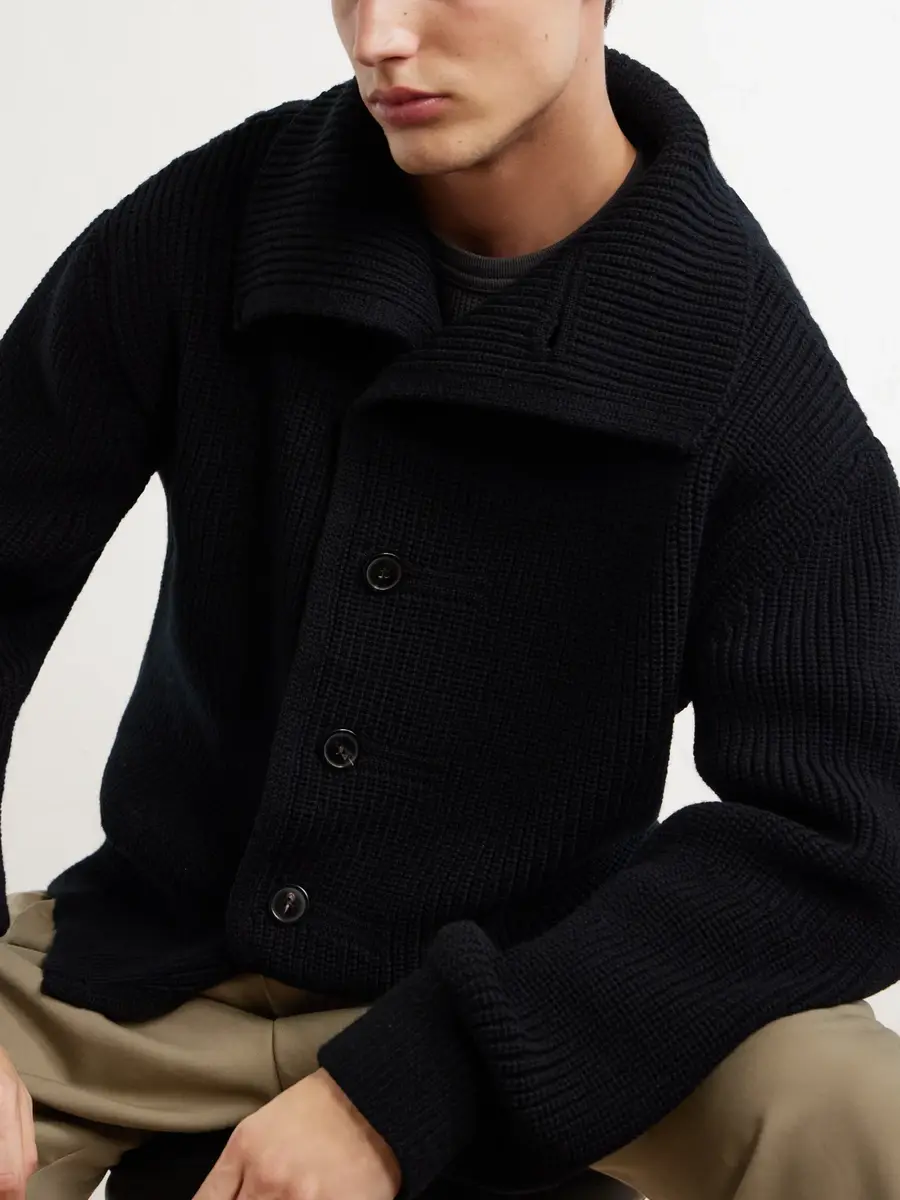 Dries Van Noten Shawl-Collar Ribbed Wool Cardigan - Men | Thumbnail 5 Dries Van Noten Shawl-Collar Ribbed Wool Cardigan - Men | Thumbnail 5