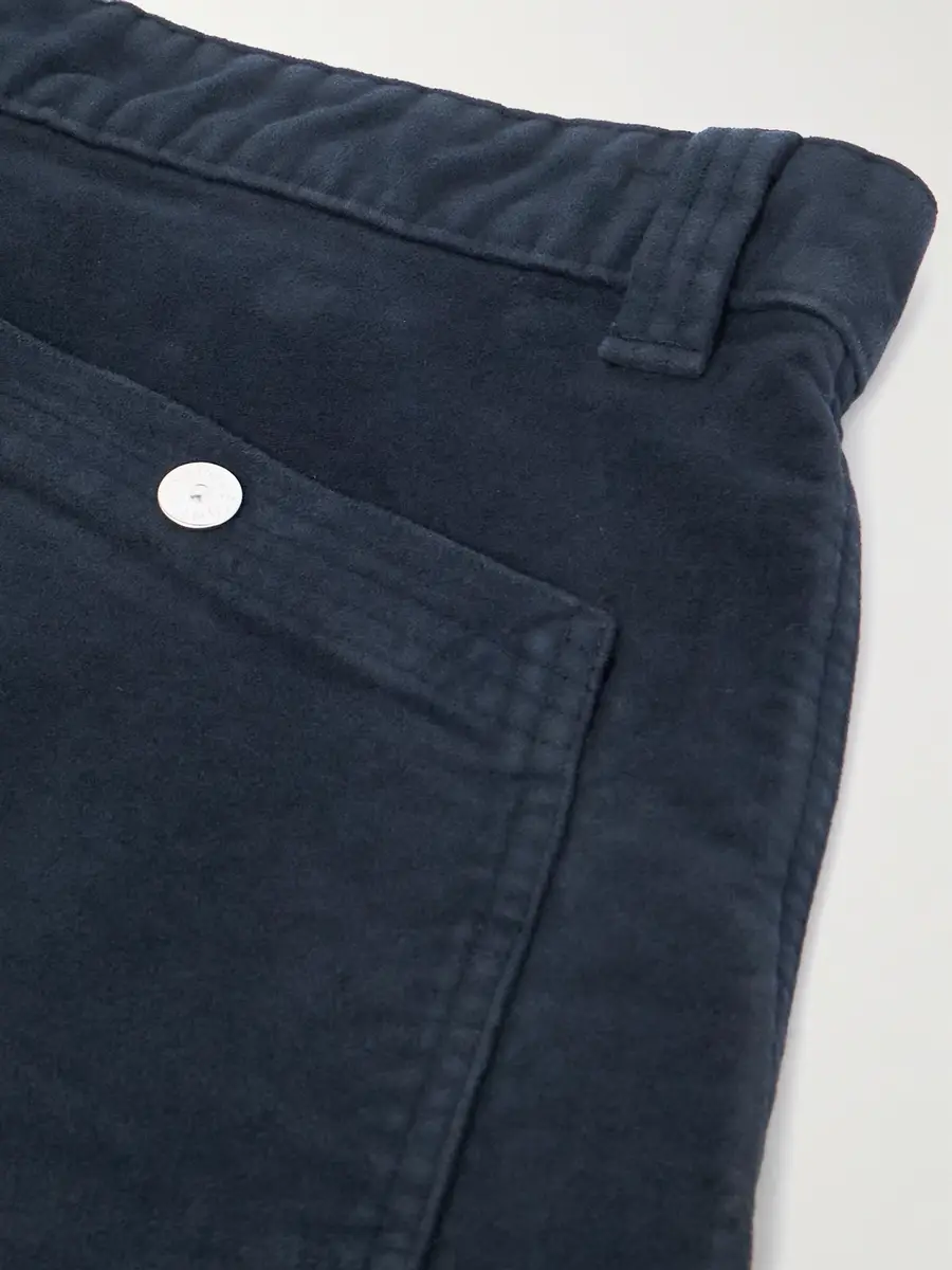 Stone Island Straight-Leg Organic Cotton-Moleskin Trousers - Men | Thumbnail 5