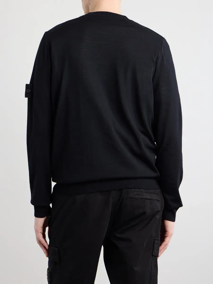 Stone Island STONE ISLAND GHOST Logo-Appliquéd Light Pure RWS Wool Sweater - Men | Thumbnail 4 Stone Island STONE ISLAND GHOST Logo-Appliquéd Light Pure RWS Wool Sweater - Men | Thumbnail 4