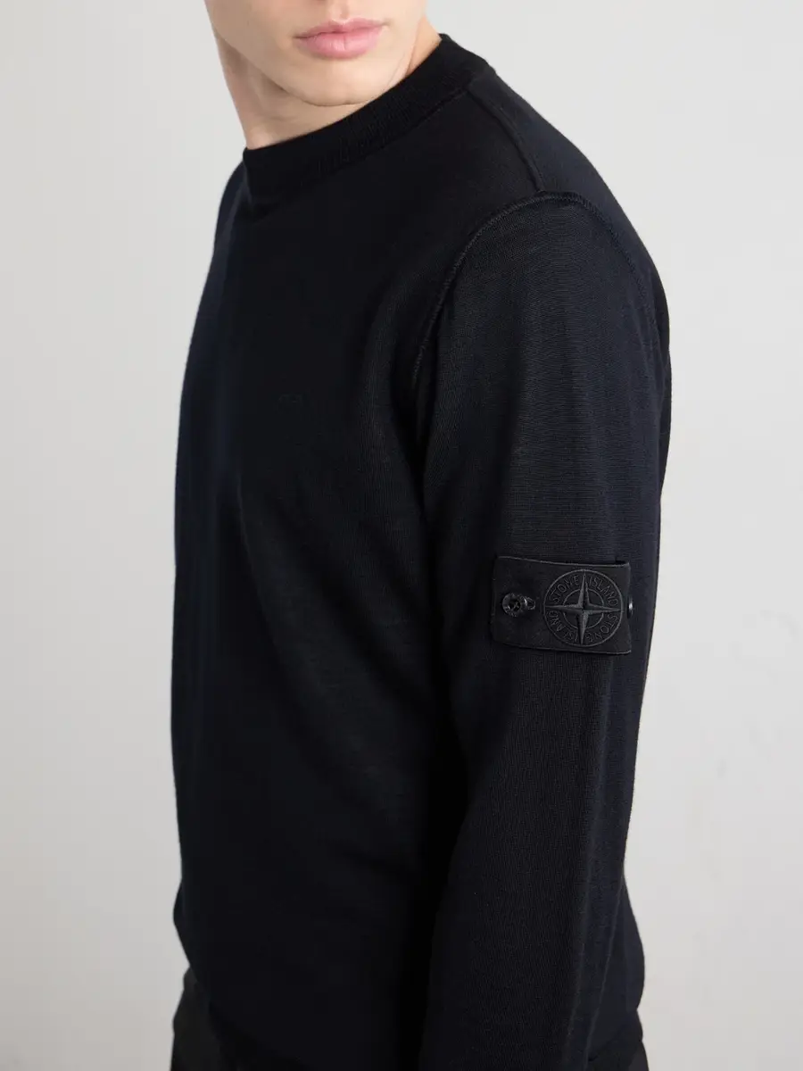 Stone Island STONE ISLAND GHOST Logo-Appliquéd Light Pure RWS Wool Sweater - Men | Thumbnail 5 Stone Island STONE ISLAND GHOST Logo-Appliquéd Light Pure RWS Wool Sweater - Men | Thumbnail 5