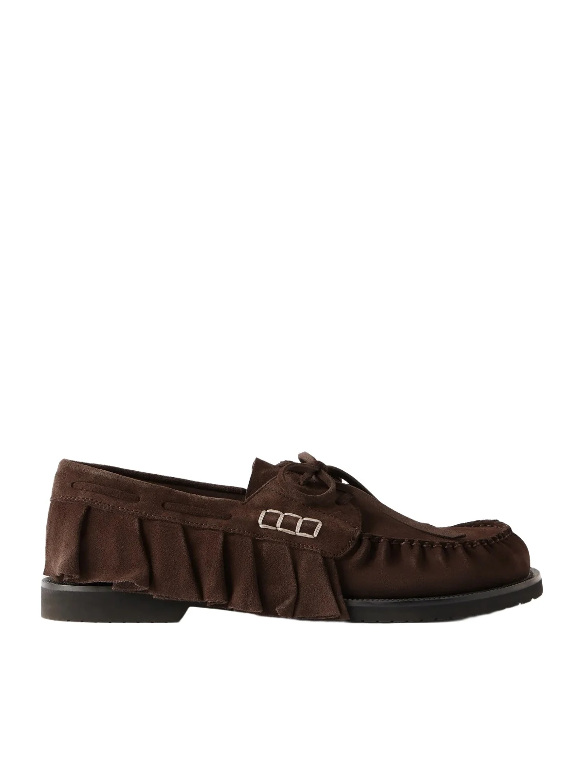 Ruffle Suede Boat Shoes - Men Ruffle Suede Boat Shoes - Men