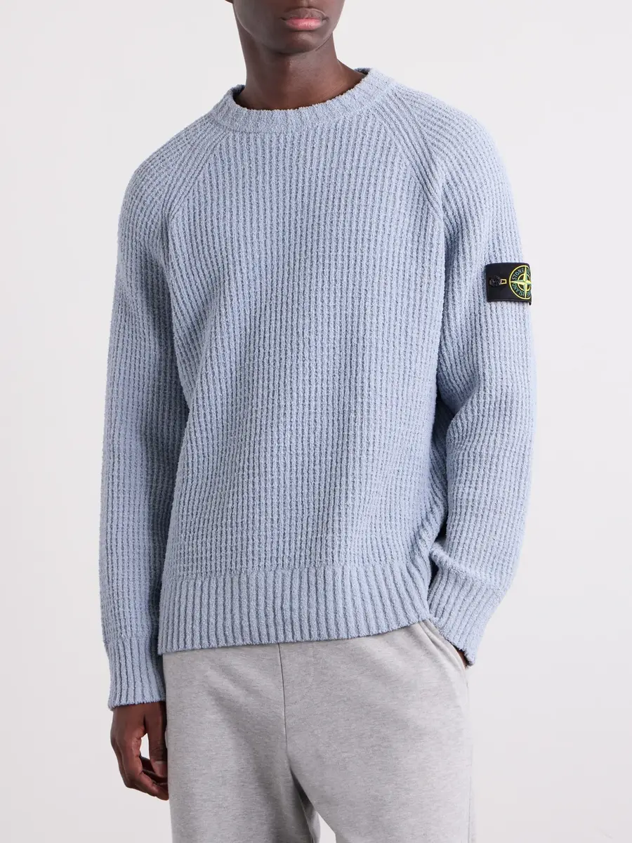 Stone Island Ribbed Cotton-Blend Sweater - Men | Thumbnail 3 Stone Island Ribbed Cotton-Blend Sweater - Men | Thumbnail 3