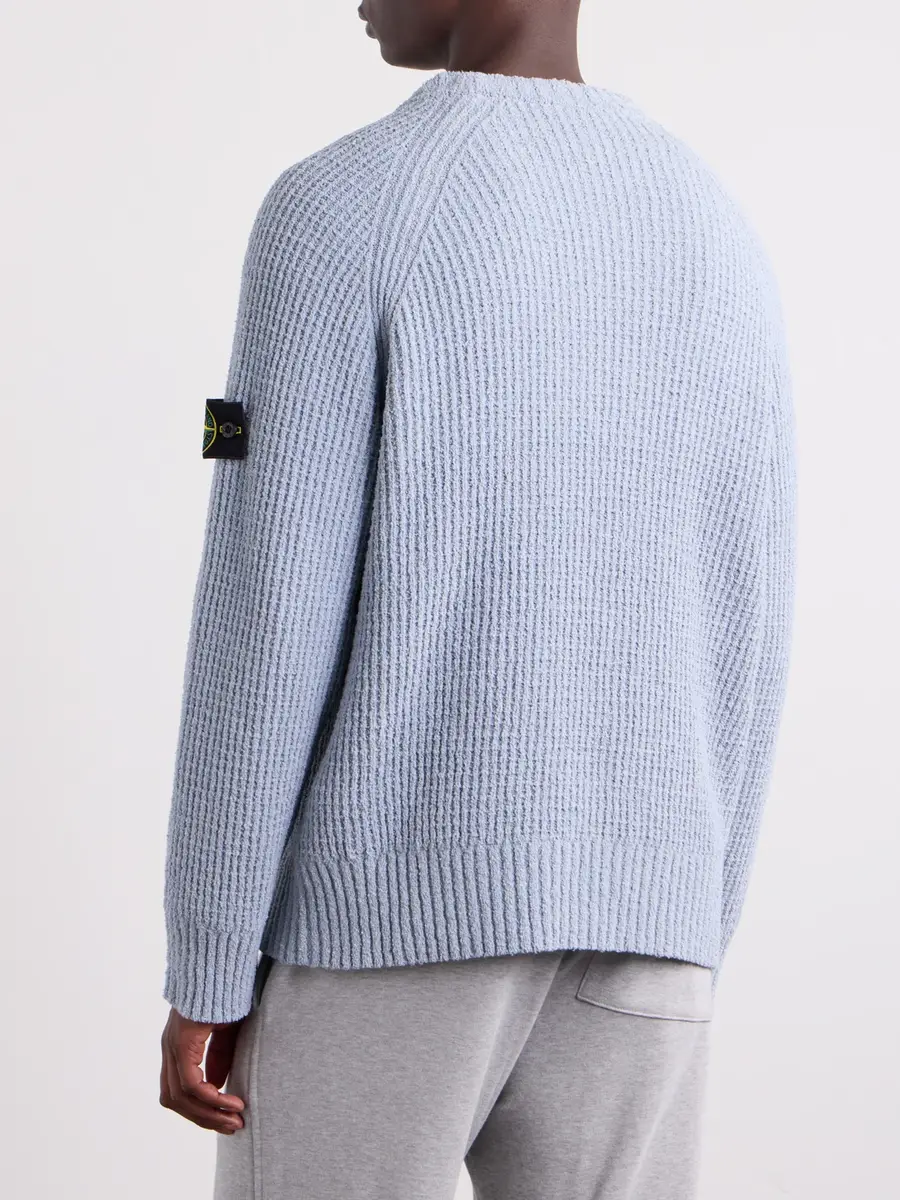Stone Island Ribbed Cotton-Blend Sweater - Men | Thumbnail 4 Stone Island Ribbed Cotton-Blend Sweater - Men | Thumbnail 4