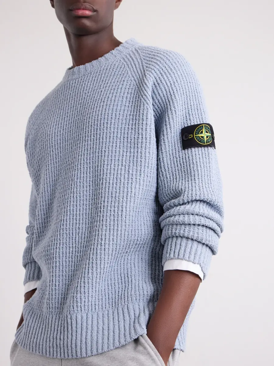 Stone Island Ribbed Cotton-Blend Sweater - Men | Thumbnail 5 Stone Island Ribbed Cotton-Blend Sweater - Men | Thumbnail 5
