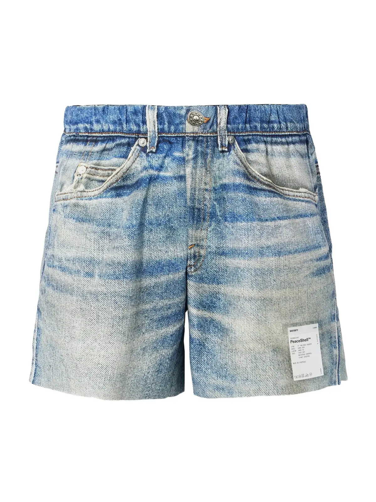 Straight-Leg 5" Logo-Appliqu&eacute;d Printed PeaceShell&trade; Shorts - Men