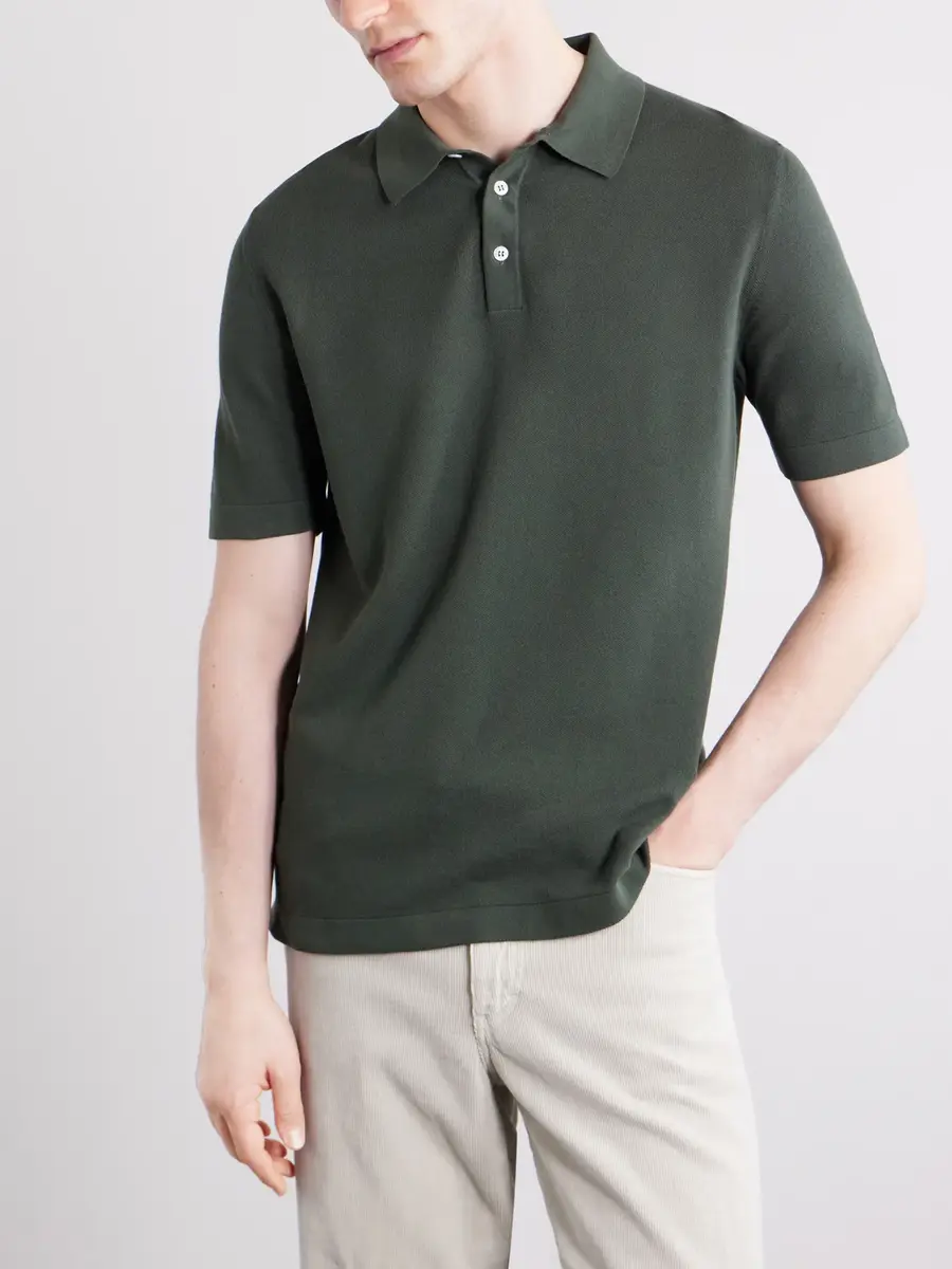 Anderson & Sheppard Organic Cotton Polo Shirt - Men | Thumbnail 3