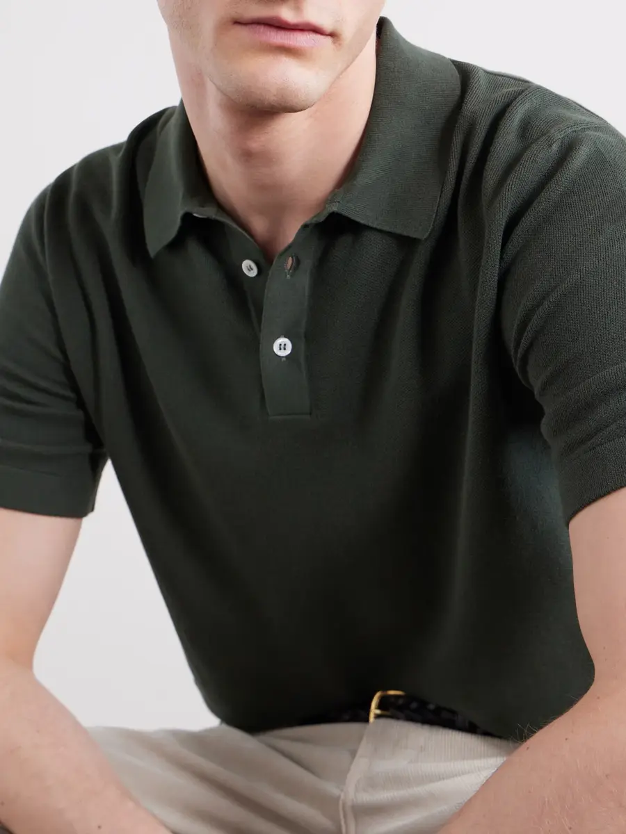 Anderson & Sheppard Organic Cotton Polo Shirt - Men | Thumbnail 5