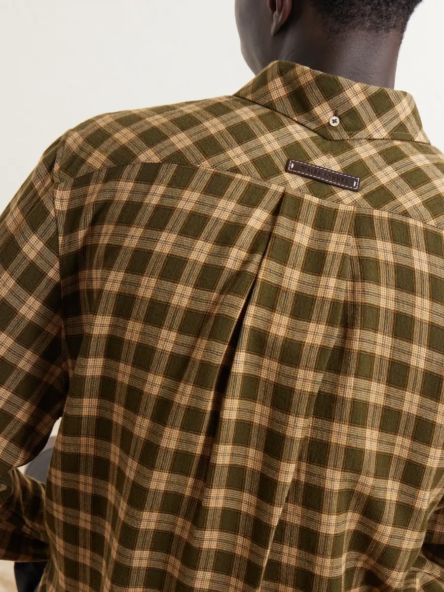 Wales Bonner Canopy Button-Down Logo-Embroidered Checked Cotton Shirt - Men | Thumbnail 5