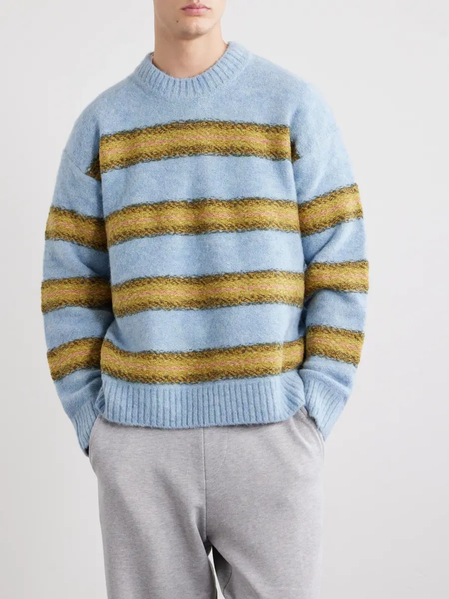 Dries Van Noten Master Striped Alpaca-Blend Sweater - Men | Thumbnail 3 Dries Van Noten Master Striped Alpaca-Blend Sweater - Men | Thumbnail 3