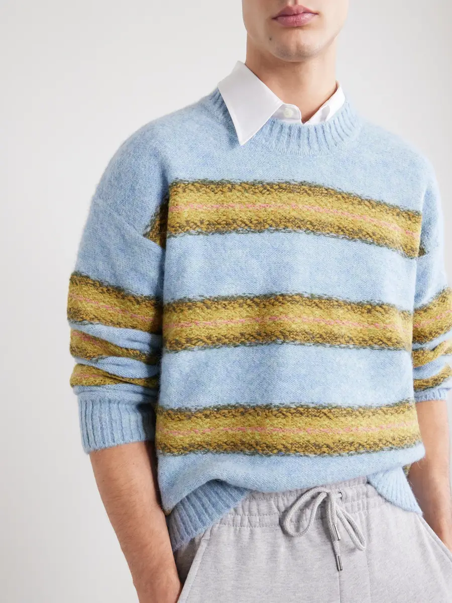 Dries Van Noten Master Striped Alpaca-Blend Sweater - Men | Thumbnail 5 Dries Van Noten Master Striped Alpaca-Blend Sweater - Men | Thumbnail 5