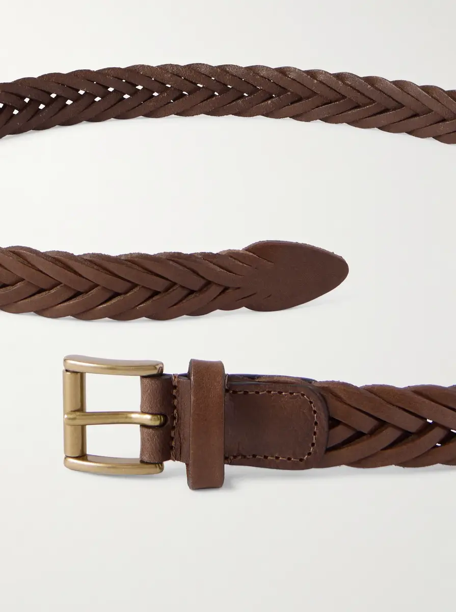 Anderson's 2.5cm Woven Leather Belt - Men | Thumbnail 2 Anderson's 2.5cm Woven Leather Belt - Men | Thumbnail 2