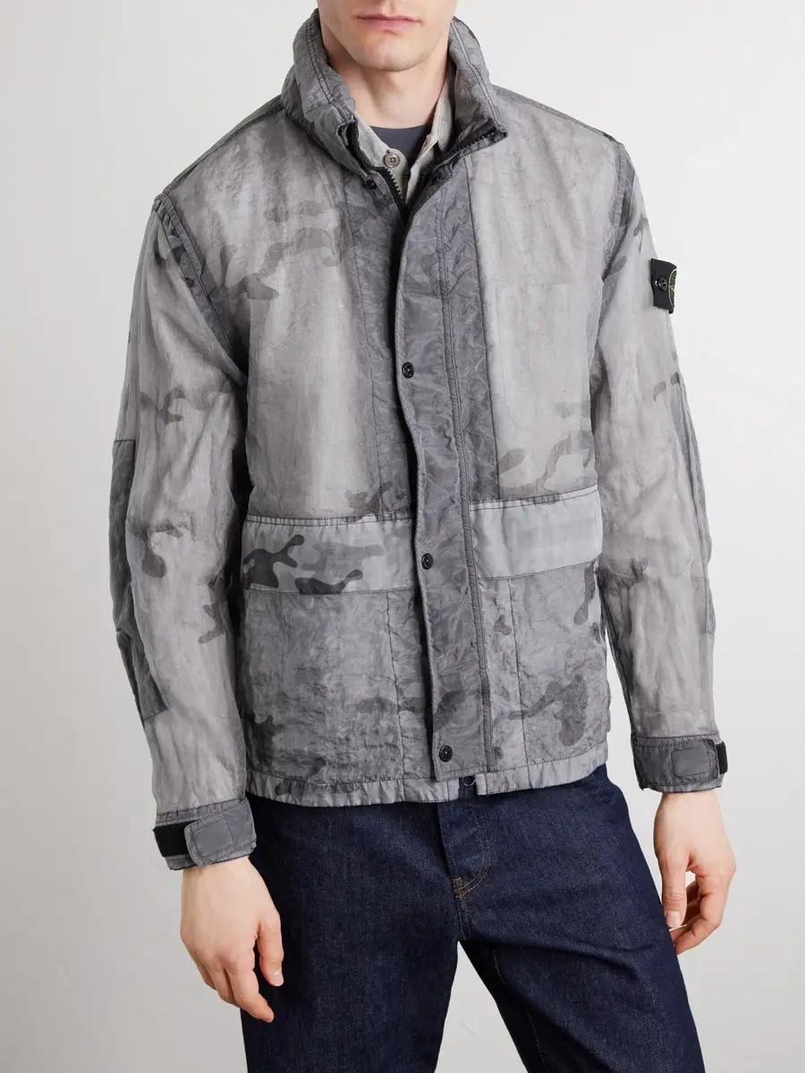Stone Island Camouflage-Print Shell Jacket - Men | Thumbnail 3
