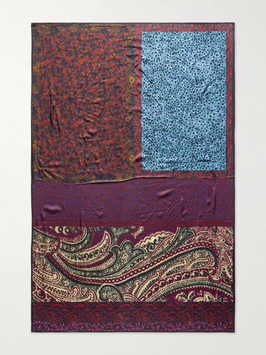 Dries Van Noten Flora Satin Scarf - Men | Thumbnail 3 Dries Van Noten Flora Satin Scarf - Men | Thumbnail 3