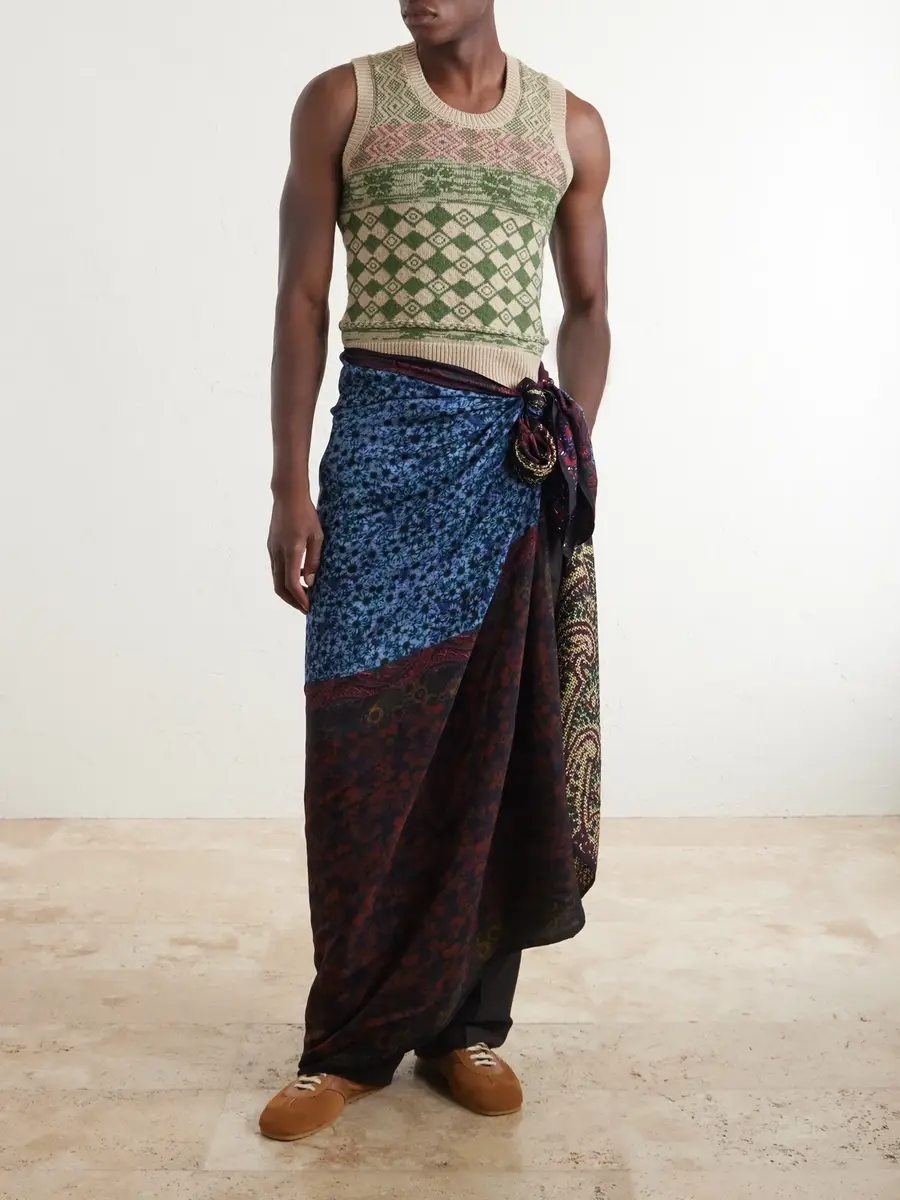 Dries Van Noten Flora Satin Scarf - Men | Thumbnail 5 Dries Van Noten Flora Satin Scarf - Men | Thumbnail 5