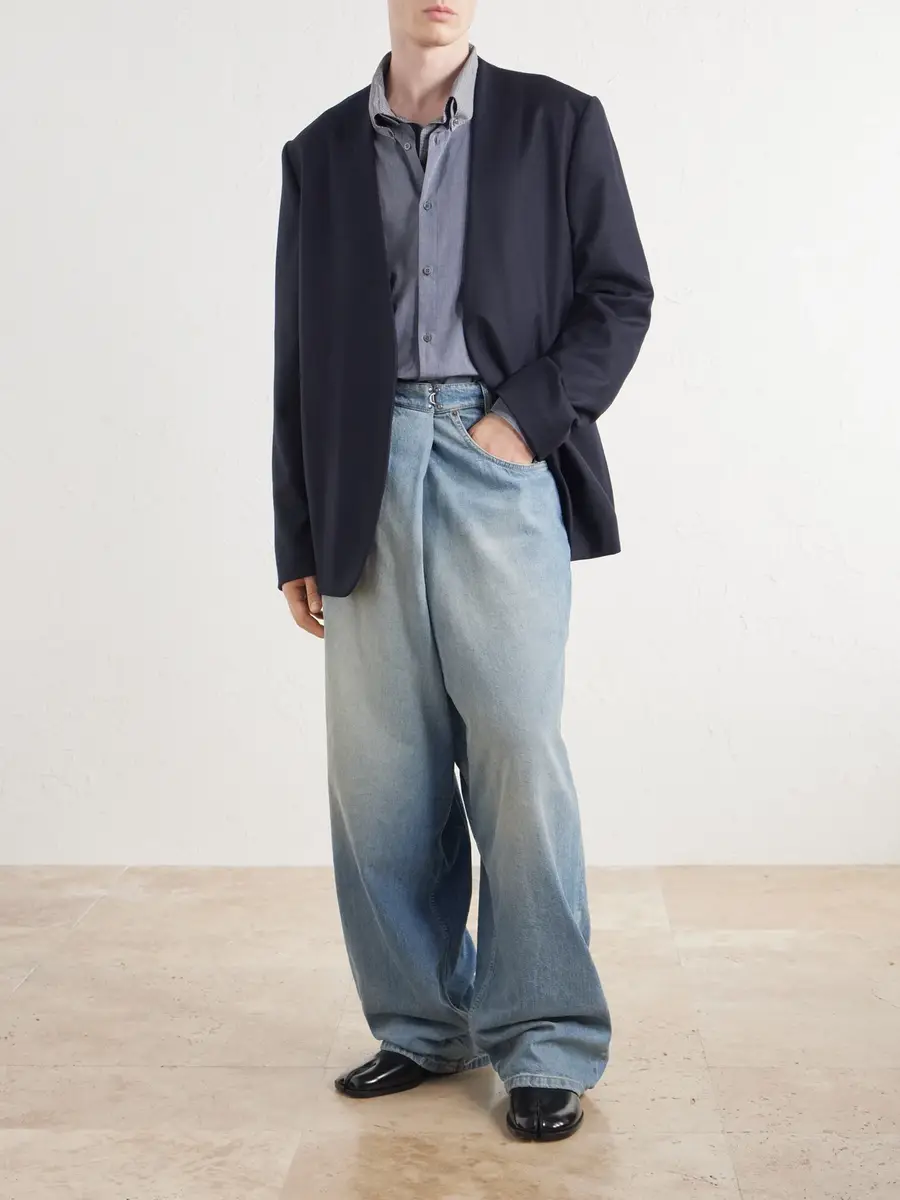 Maison Margiela Wrap Wide-Leg Jeans - Men | Thumbnail 2 Maison Margiela Wrap Wide-Leg Jeans - Men | Thumbnail 2