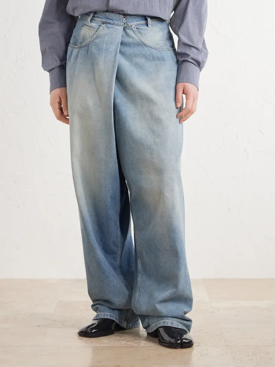 Maison Margiela Wrap Wide-Leg Jeans - Men | Thumbnail 3 Maison Margiela Wrap Wide-Leg Jeans - Men | Thumbnail 3