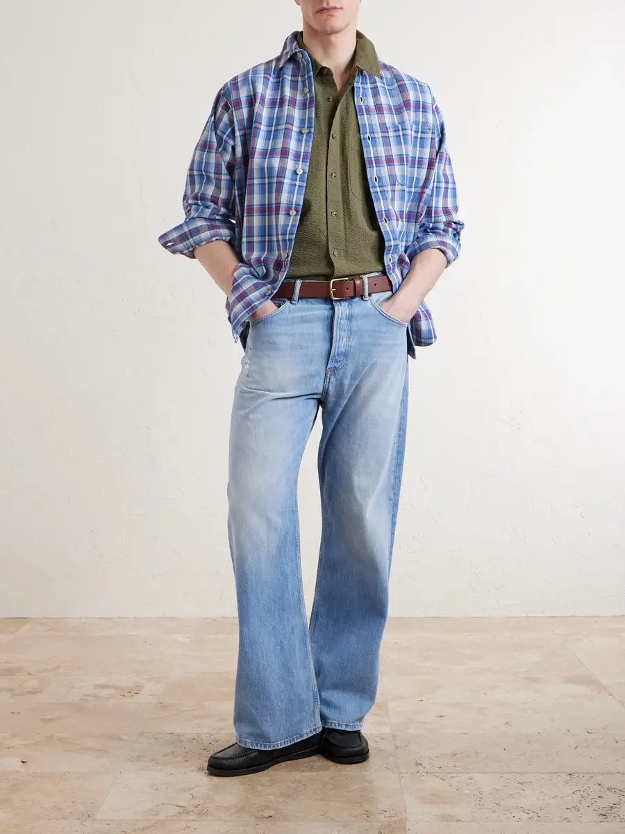 Aimé Leon Dore Cropped Cotton-Seersucker Shirt - Men | Thumbnail 2 Aimé Leon Dore Cropped Cotton-Seersucker Shirt - Men | Thumbnail 2