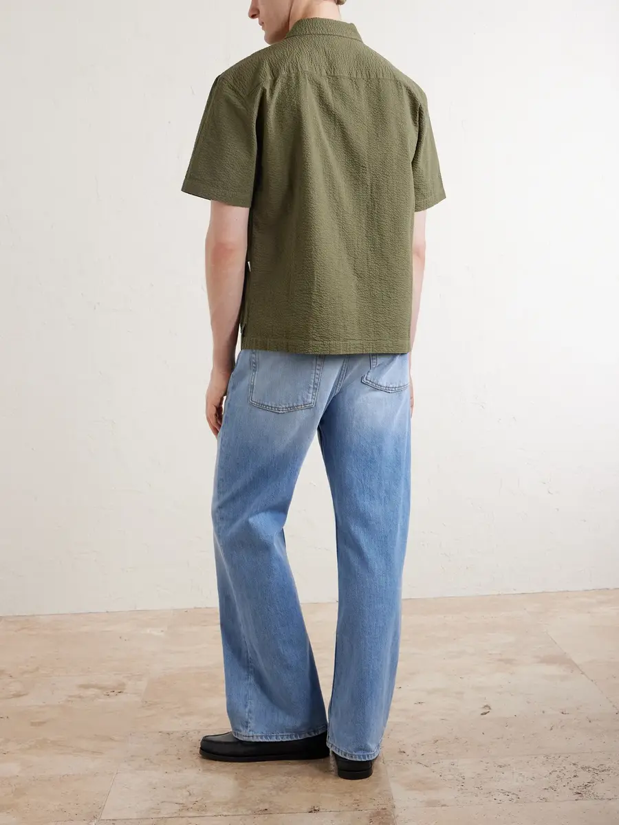 Aimé Leon Dore Cropped Cotton-Seersucker Shirt - Men | Thumbnail 4 Aimé Leon Dore Cropped Cotton-Seersucker Shirt - Men | Thumbnail 4