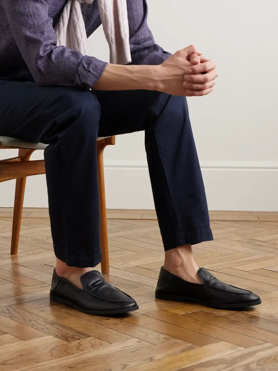 George Cleverley Mayfair II Collapsible-Heel Deerkskin Loafers - Men | Thumbnail 2