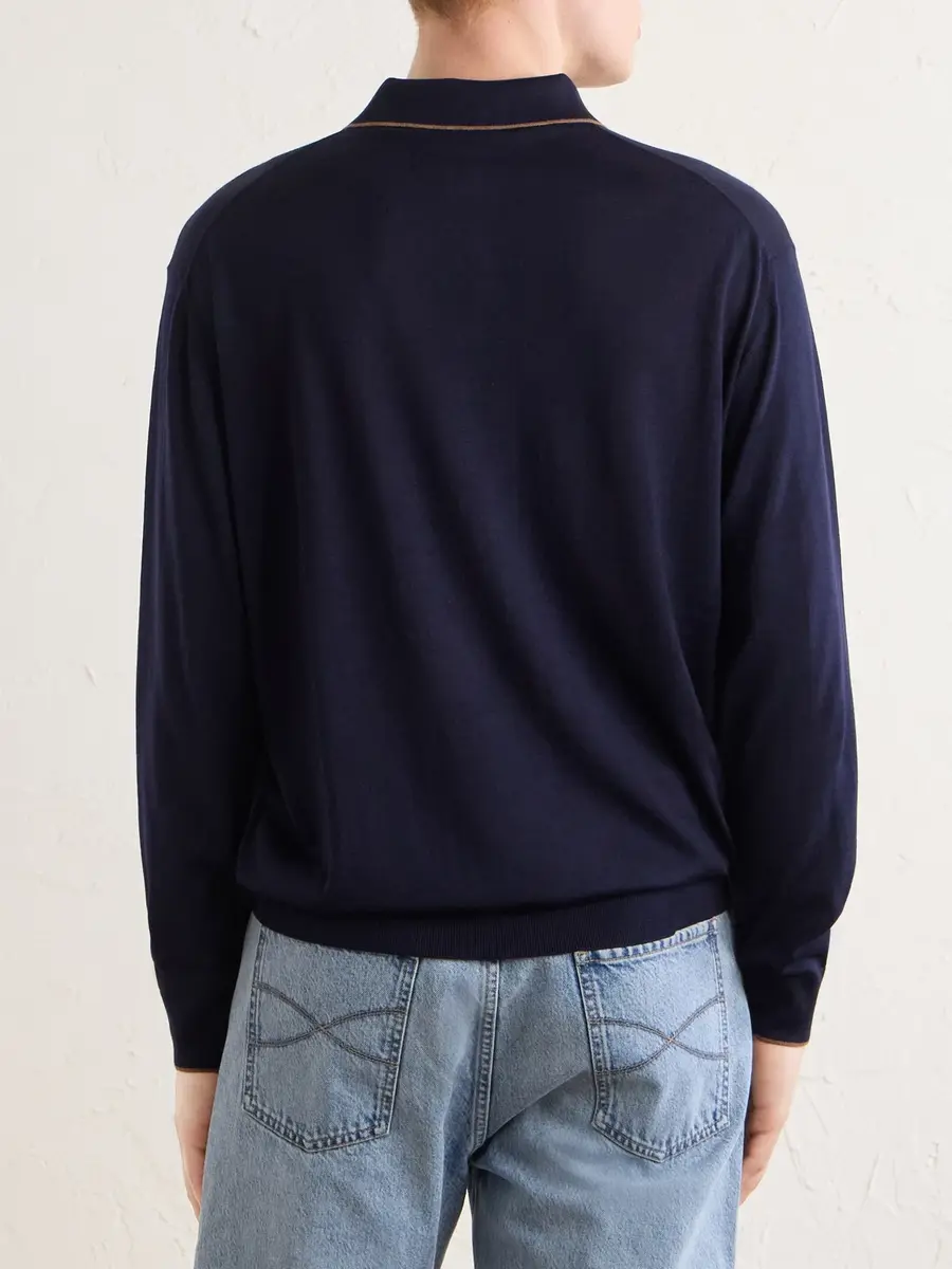 Kiton Merino Wool Polo Shirt - Men | Thumbnail 4