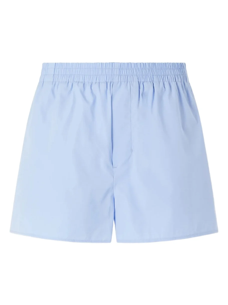 AMI PARIS Straight-Leg Embroidered Cotton-Poplin Shorts - Men