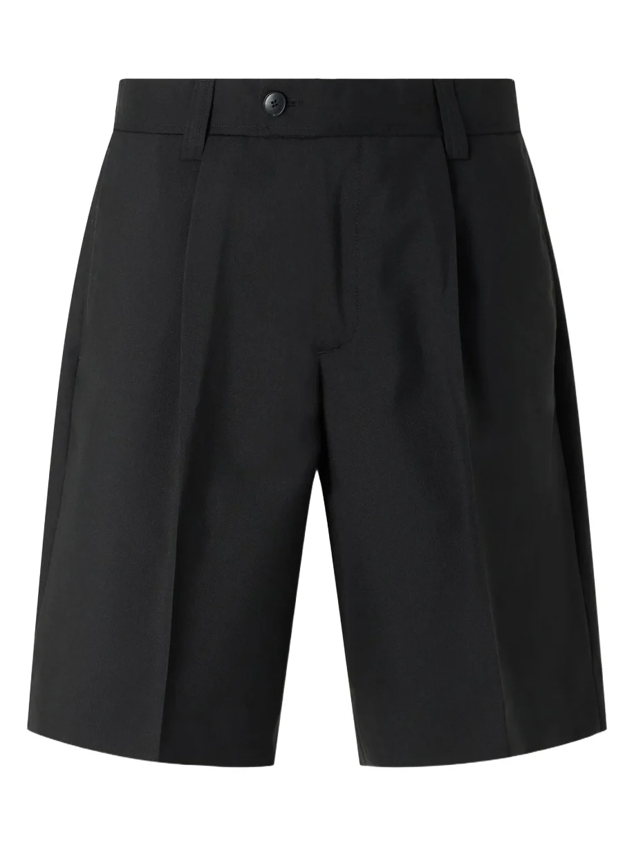 Wide-Leg Wool Shorts - Men Wide-Leg Wool Shorts - Men