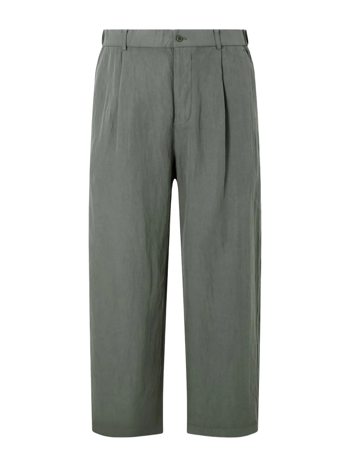 Wide-Leg Cotton and Linen-Blend Twill Trousers - Men Wide-Leg Cotton and Linen-Blend Twill Trousers - Men