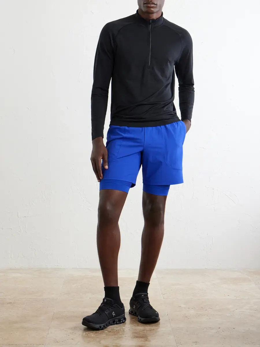 lululemon License to Train Straight-Leg Layered 7" Stretch Recycled-Shell and Jersey Drawstring Shorts - Men | Thumbnail 2 lululemon License to Train Straight-Leg Layered 7" Stretch Recycled-Shell and Jersey Drawstring Shorts - Men | Thumbnail 2