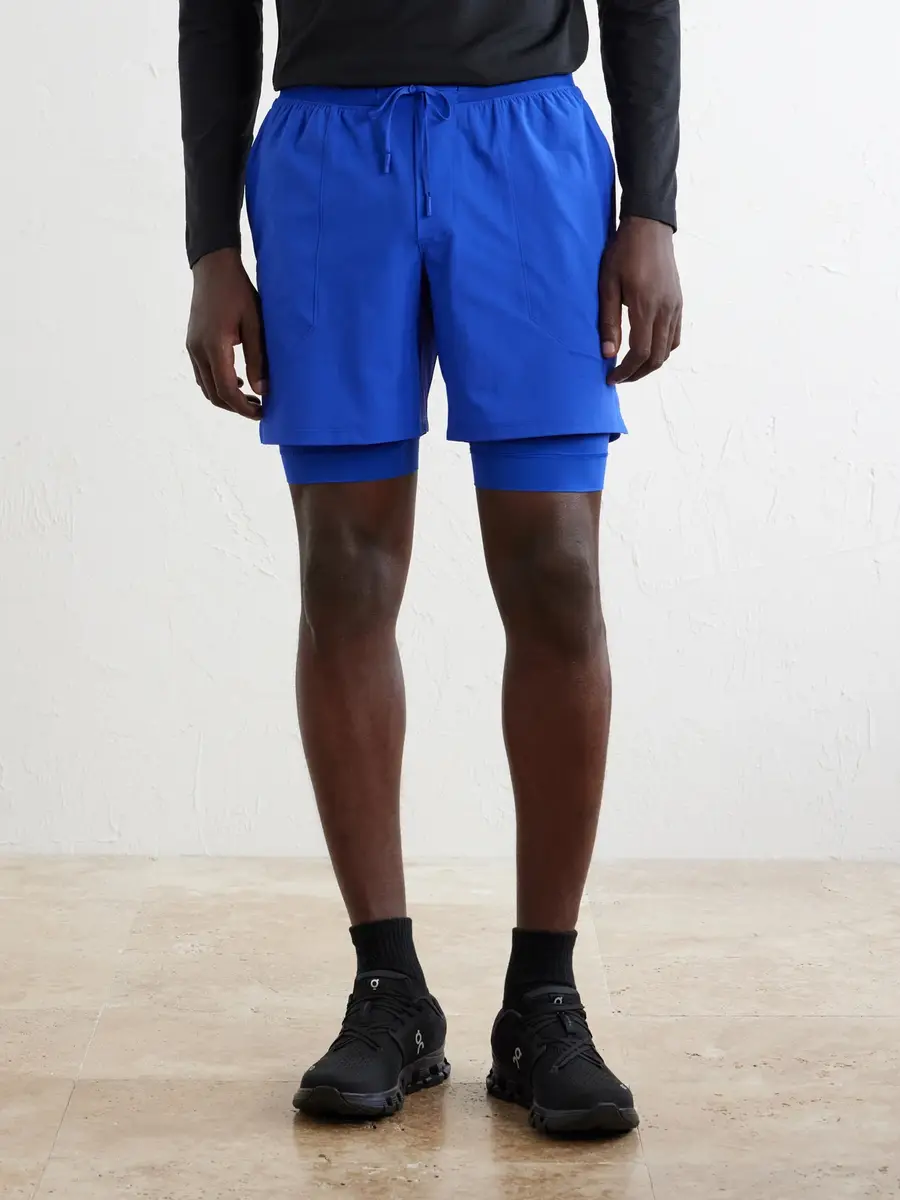 lululemon License to Train Straight-Leg Layered 7" Stretch Recycled-Shell and Jersey Drawstring Shorts - Men | Thumbnail 3 lululemon License to Train Straight-Leg Layered 7" Stretch Recycled-Shell and Jersey Drawstring Shorts - Men | Thumbnail 3
