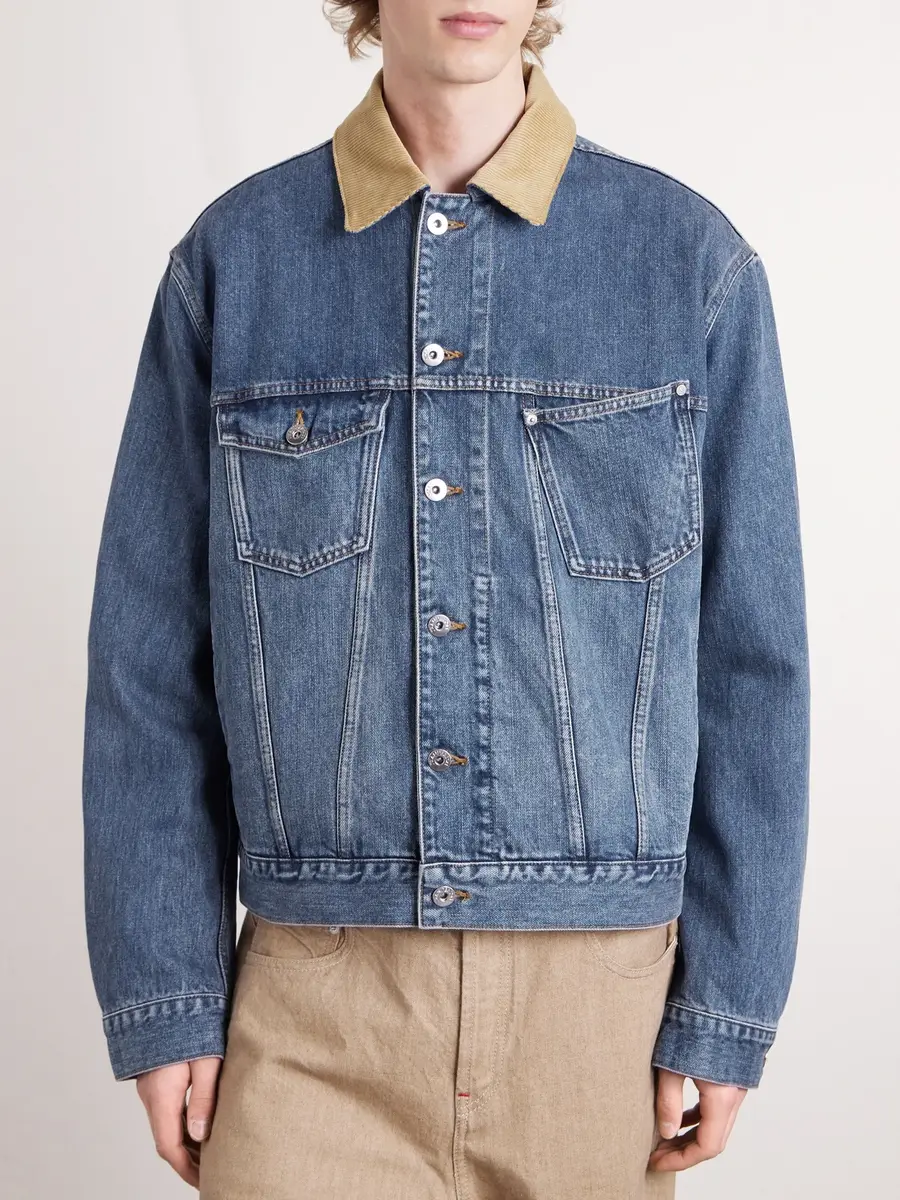 JW Anderson Corduroy-Trimmed Denim Jacket - Men | Thumbnail 3 JW Anderson Corduroy-Trimmed Denim Jacket - Men | Thumbnail 3