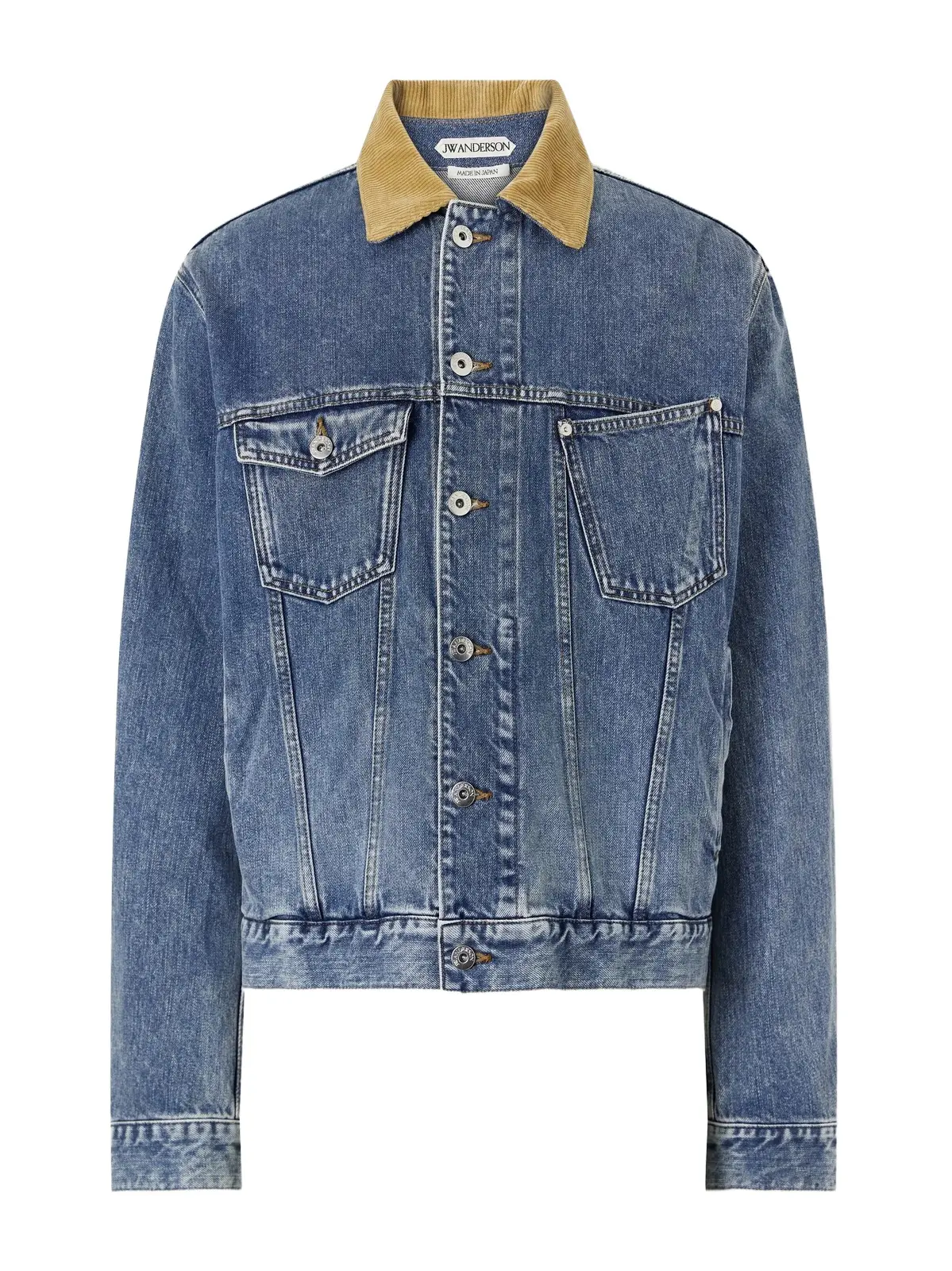 Corduroy-Trimmed Denim Jacket - Men Corduroy-Trimmed Denim Jacket - Men