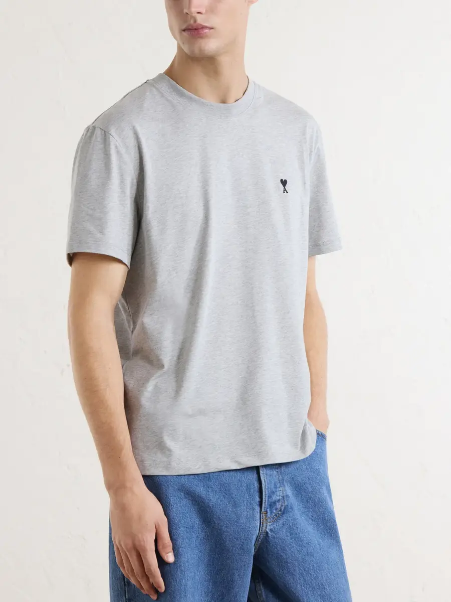 AMI PARIS Logo-Embroidery Cotton-Jersey T-shirt - Men | Thumbnail 3