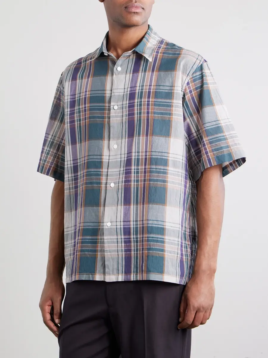 Kaptain Sunshine Checked Cotton-Gauze Shirt - Men | Thumbnail 3