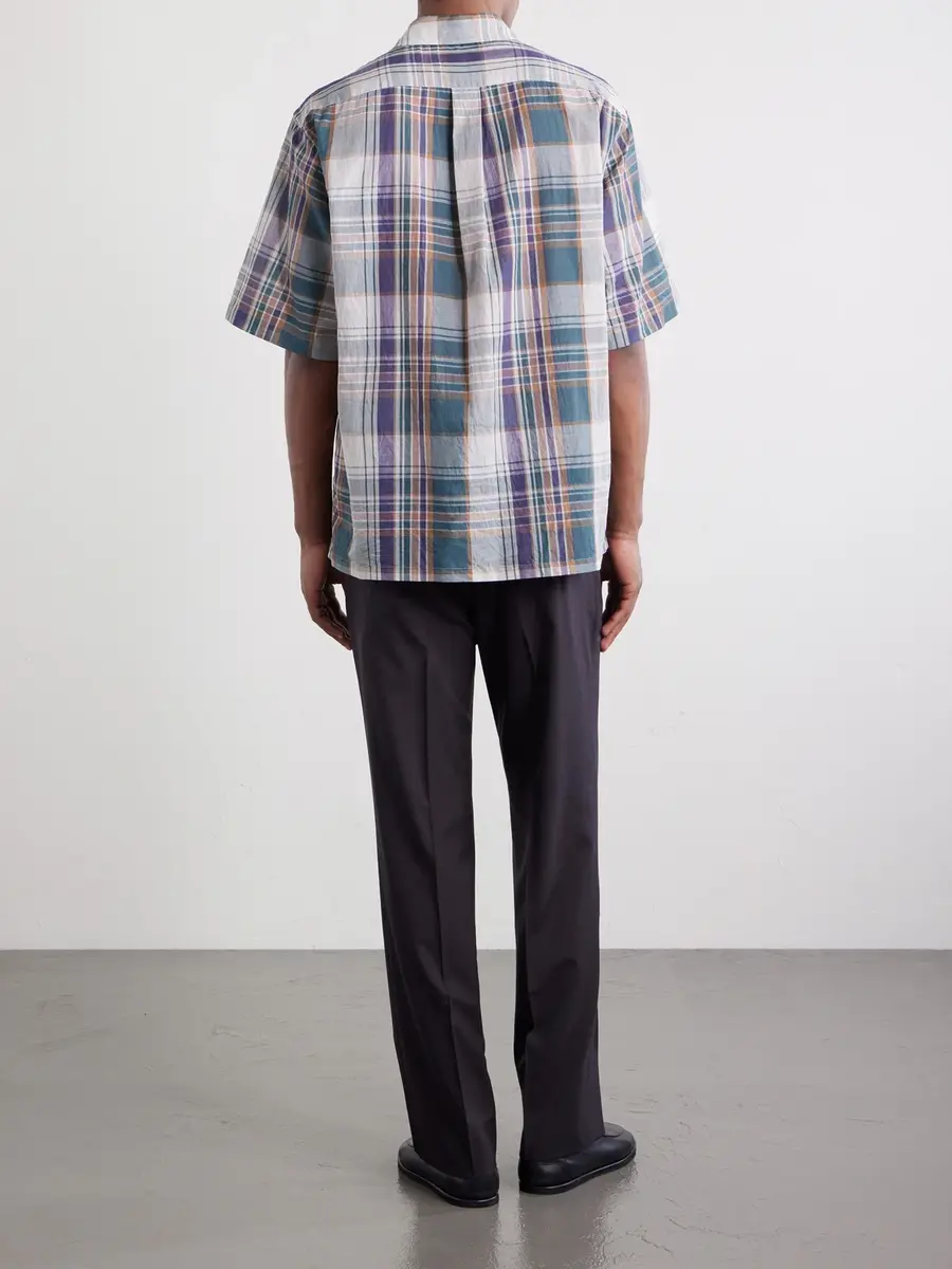 Kaptain Sunshine Checked Cotton-Gauze Shirt - Men | Thumbnail 4