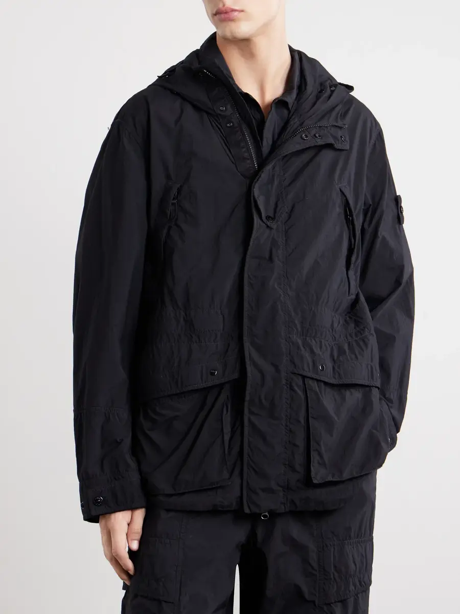 Stone Island STONE ISLAND GHOST Logo-Appliquéd Garment-Dyed Nylon Smerigliato Hooded Parka - Men | Thumbnail 3 Stone Island STONE ISLAND GHOST Logo-Appliquéd Garment-Dyed Nylon Smerigliato Hooded Parka - Men | Thumbnail 3