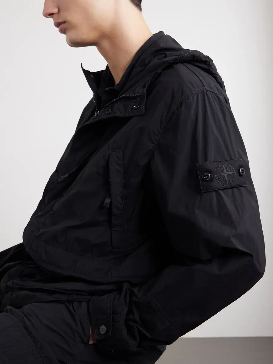 Stone Island STONE ISLAND GHOST Logo-Appliquéd Garment-Dyed Nylon Smerigliato Hooded Parka - Men | Thumbnail 5 Stone Island STONE ISLAND GHOST Logo-Appliquéd Garment-Dyed Nylon Smerigliato Hooded Parka - Men | Thumbnail 5