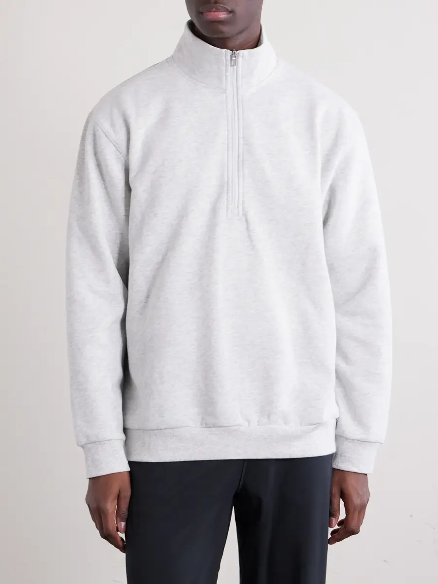 lululemon Steady State Cotton-Blend Jersey Half-Zip Sweatshirt - Men | Thumbnail 3