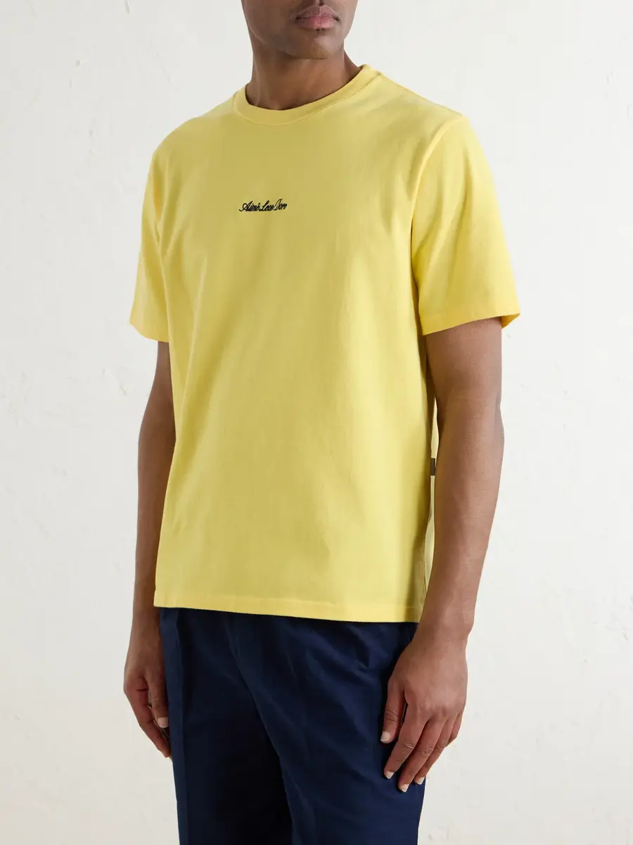 Aimé Leon Dore Logo-Embroidered Cotton-Jersey T-Shirt - Men | Thumbnail 3